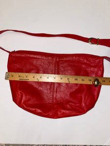 Vintage Red Leather Crossbody