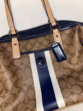 Load image into Gallery viewer, 00’s Coach Signature Monogram Striped Satchel
