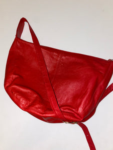 Vintage Red Leather Crossbody