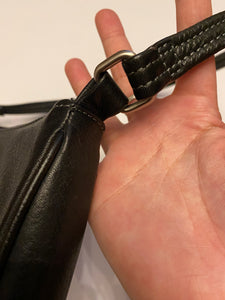 Black Leather Tignanello Shoulder Bag