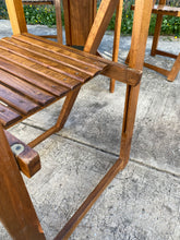 Load image into Gallery viewer, 1960s MCM Walnut Gateleg Dining Table with 4 Hideaway Chairs
