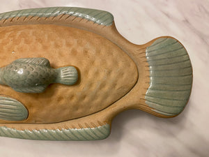 Handmade Stoneware Fish Serving Dish