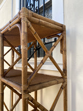 Load image into Gallery viewer, MCM Bamboo Rattan Etagere

