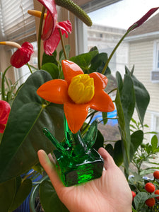 Hand Blown Flower Sculpture