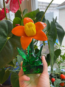 Hand Blown Flower Sculpture