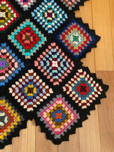 Load image into Gallery viewer, Vintage Handmade Crochet Granny Square Zig Zag Blanket
