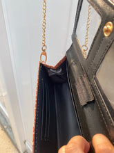 Load image into Gallery viewer, Faux Croc Triangular Chain Crossbody Bag
