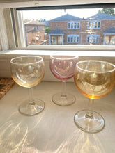 Load image into Gallery viewer, Mid Century Modern Gradient Wine Glasses made in France
