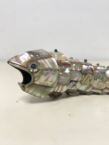 Vintage Abalone & Mother of Pearl Fish Bottle Opener