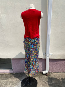 Vintage Rainbow Midi Skirt