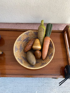 Vintage Set of Wooden Fruits & Veggies