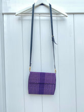 Load image into Gallery viewer, Purple Wicker Crossbody Bag
