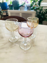 Load image into Gallery viewer, Mid Century Modern Gradient Wine Glasses made in France
