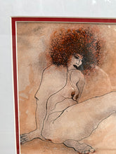 Load image into Gallery viewer, Framed Print of Naked Woman by unknown artist
