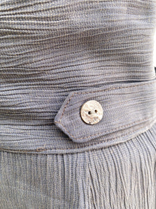 Vintage Taupe Brown Nylon Midi Skirt