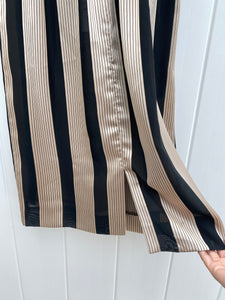 Vintage Sheet Striped Midi Skirt