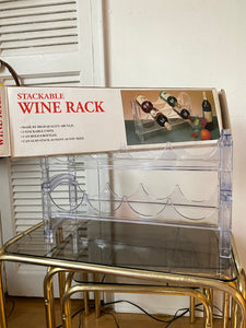 90s Acrylic Stackable Wine Rack