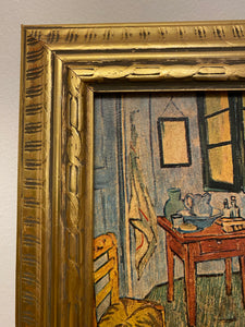 Vintage Framed Van Gogh Room in Arles Print