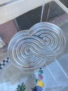 Postmodern Glass Racetrack Ashtray