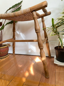 Antique Caned Stool