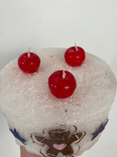 Load image into Gallery viewer, Cherry Glitter Gingerbread Cake Candle
