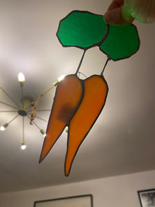 Handmade Stained Glass Fruit and Veggie Wall Hangings
