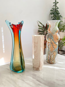 Vintage Earth Tone Ceramic Vase