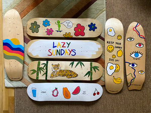 Hand-painted Skateboards