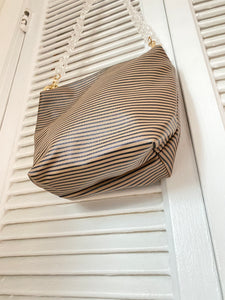 80s Striped Vinyl and Resin Chain Bag