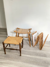 Load image into Gallery viewer, Vintage Rush Wooden Stool
