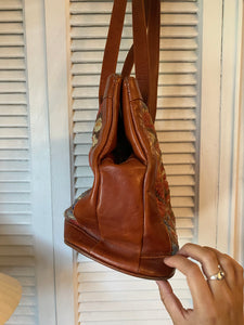 Vintage Turkish Kilim Leather Bag