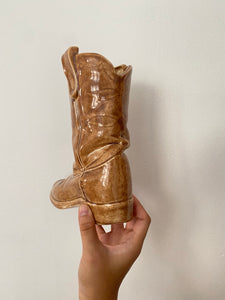Handmade Ceramic Cowboy Boot Vase