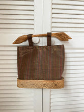 Load image into Gallery viewer, 90s Wood and Satin Bag

