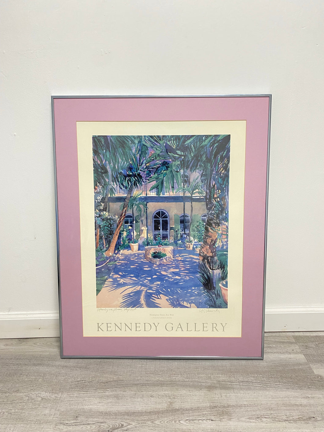 Signed Hemingway House, Key West Watercolor By Robert E Kennedy