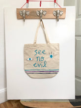 Load image into Gallery viewer, Hand-painted See No Evil Tote
