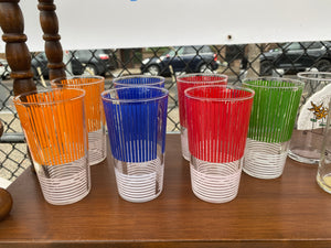 1960s Colored Stripe Glasses