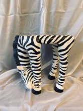 Load image into Gallery viewer, 2000’s Resin Zebra Plant Stand Sculpture
