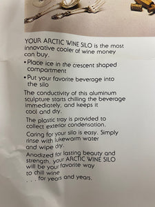RARE 1980’s Silver Arctic Wine Silo