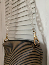 Load image into Gallery viewer, 80s Striped Vinyl and Resin Chain Bag
