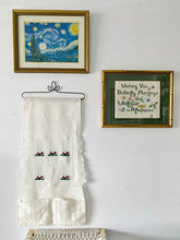 Load image into Gallery viewer, Vintage Embroidered Lace Mail Holder Wall Hanging
