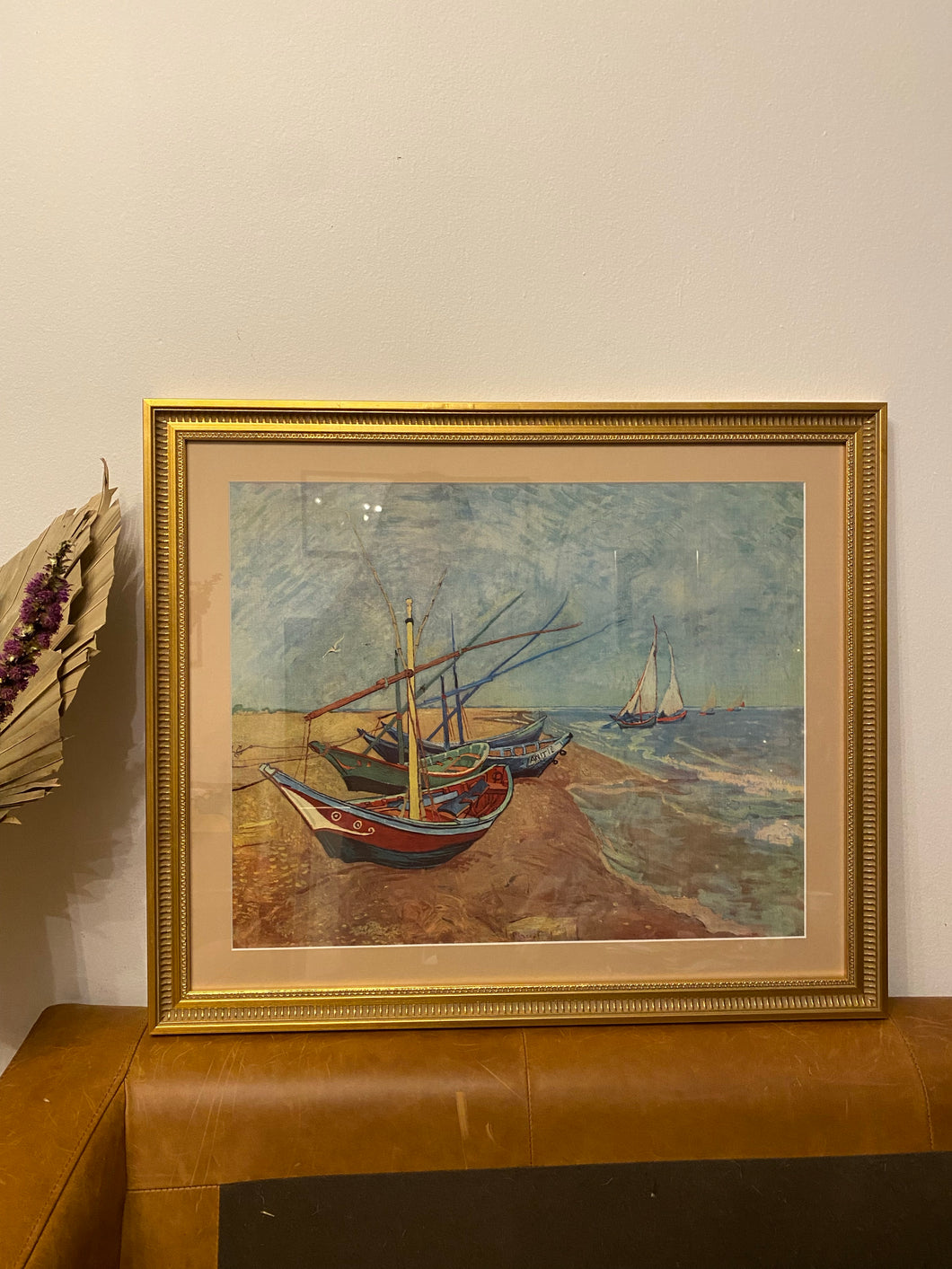 Fishing Boats on the Beach at Les Saintes Maries de la Mer by van Gogh