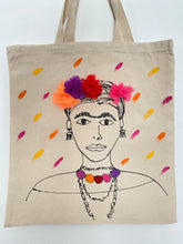 Load image into Gallery viewer, Hand-painted Frida Tote
