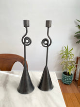 Load image into Gallery viewer, Spiral Wrought Iron Candlestick

